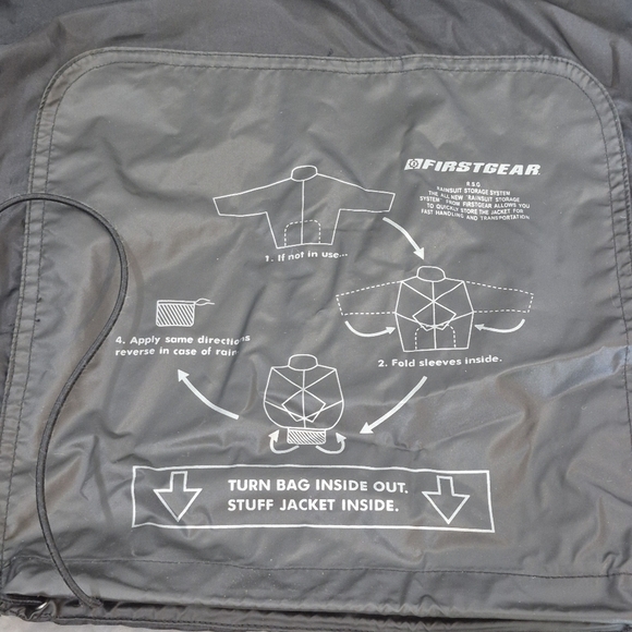 Firstgear Men's Gray/Black Motorcycle Splash Rain Stowable Rain Jacket - Size 3X - Picture 8 of 14